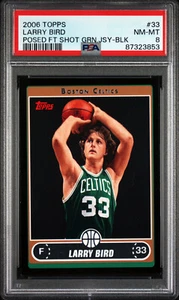 Larry Bird 2006 Topps #33 negro - tiro libre posado - #7/99 - PSA 8 - Imagen 1 de 2