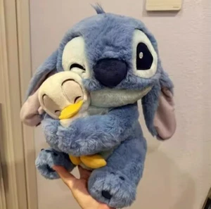 Disney Lilo & Stitch Plush Stitch & Duck Stuffed Toy 12" Fluffy Toy - Picture 1 of 5