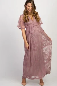 Pink blush maxi dress in mauve color retail price $98 - Picture 1 of 3