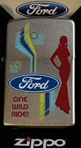 Zippo Pinup Girl FORD One Wild Ride 2010 RARE DISCONTINUED lighter sexy women - Picture 1 of 12