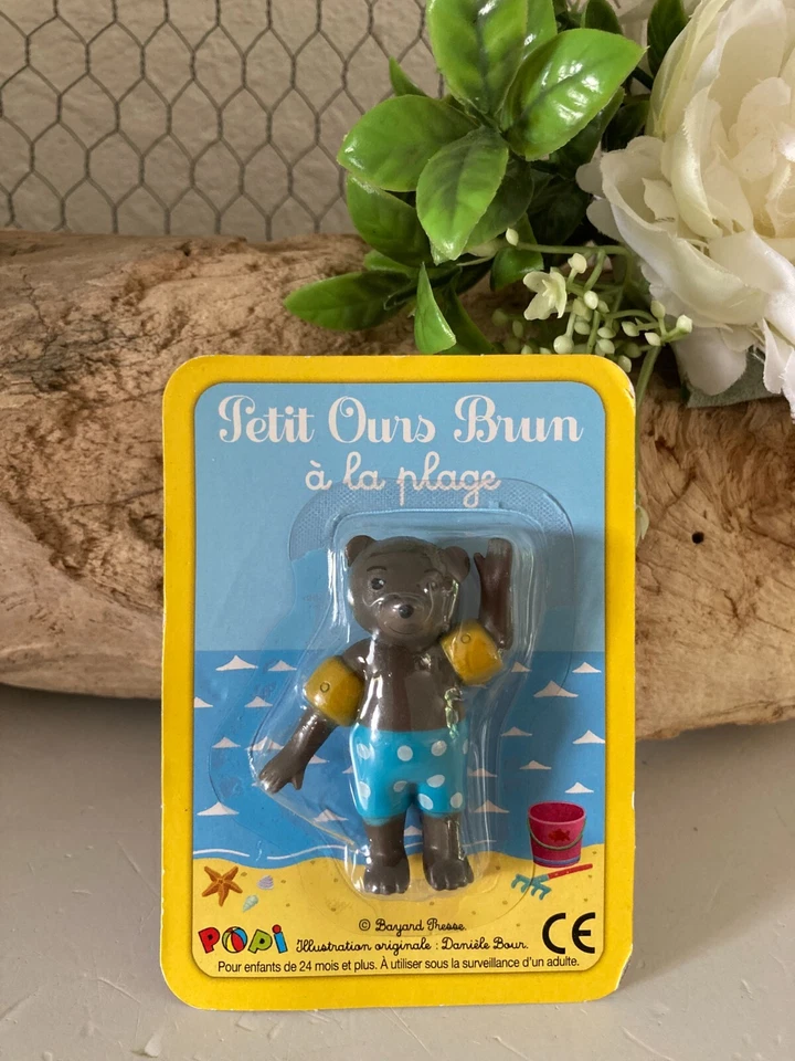 824⚜️ Figurine Petit Ours Brun à la Plage Bayard Presse Neuf - Photo 1/4