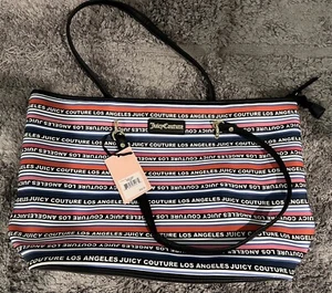 JUICY COUTURE SPORTY STRIPE OOPS A DAISY TOTE - Picture 1 of 6