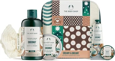The Body Shop Creamy & Dreamy Coconut Essentials Gift Set Perfect Christmas Gift