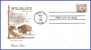 USA3 #1884 U/A HOUSE OF FARNAM 2 FDC Brown bear - Picture 1 of 1