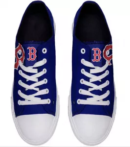 Boston Red Sox Youth Big Logo Low-Top Canvas Shoes (Youth 3-4) - Picture 1 of 10