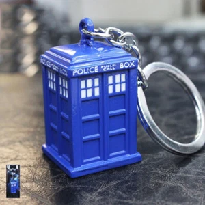 DW Doctor Who TARDIS blau Polizeibox Metall Schlüsselanhänger Schlüsselring Schlüsselanhänger Geschenke VERKAUF - Bild 1 von 10