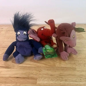 Disney Tarzan 3 x Mini Sitzsack Plüsch Elefant Affe Terk Gorilla mit Etikett - Bild 1 von 10