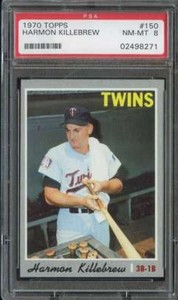 1970 TOPPS #150 HARMON KILLEBREW PSA 8 TWINS HOF *B70007