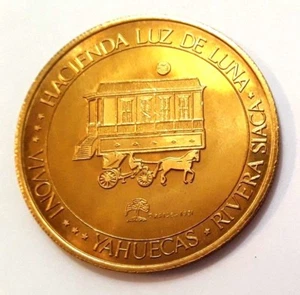 Ficha 4 Almud HACIENDA Cafe LUZ DE LUNA ADJUNTAS Puerto Rico Plantation token - Picture 1 of 9