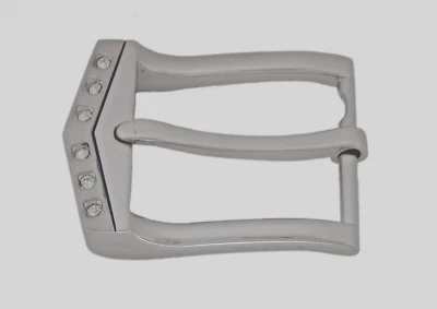 Pin Belt Buckles for Men's Fits 1.25″ inch 32 mm Jeans Belt Silver Blinged Style - Image 1 of 4