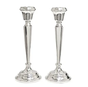 Par de candelabros vintage de plata de ley de Sanders & Mackenzie, B'ham 1968 - Imagen 1 de 6