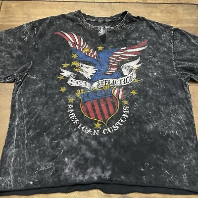 Camiseta de Motocicleta Affliction American Bald Eagle Talla 2XL Patriótica Foto 1 de 4