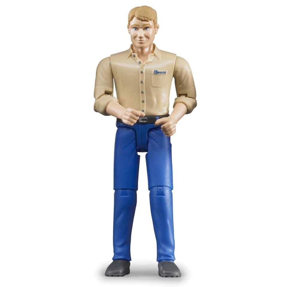 BRUDER 60006 bworld Mann mit hellem Hauttyp und blauer Hose - Bild 1 von 1