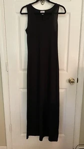 LuLaRoe Womens Dani Maxi Dress Solid Black Sz Small Sleeveless Sundress - Picture 1 of 9