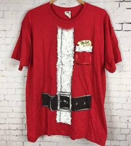 NATALE BABBO NATALE T-SHIRT GRANDE UOMO MAGLIETTA ROSSA FRUTTA DEL TELAIO (C72)  - Foto 1 di 8