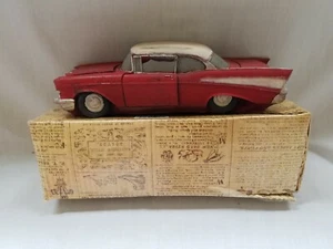 Handcrafted Red Model Chevy Precast Keypoint Dallas 7.5" x 2.75" Orig Box - Picture 1 of 8