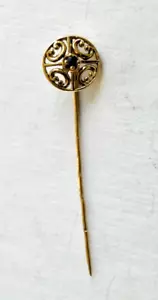 Vtg. 14K yellow gold sapphire hat/tie pin - Picture 1 of 6