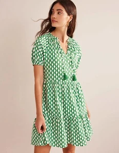 Boden - Short Sleeve Jersey Mini Dress - Kleid Muster Sommer - NEU UK 10 EU 38 - Bild 1 von 5