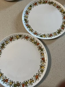 Set Of 2 Corning Centura Spice of Life 10” Dinner Plates Nice Condition - Picture 1 of 6