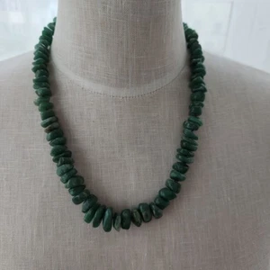 Adventurine stone necklace 20" jewelry green stone N4 - Picture 1 of 5