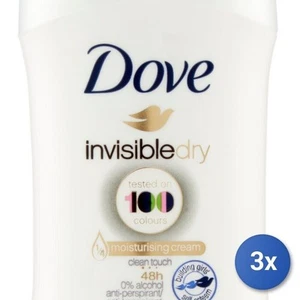 3X Dove Desodorante Stick 40 Ml. Invisible Dry Hecho En Italia - Picture 1 of 3