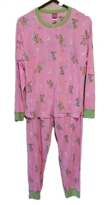 Disney Tinker Bell 2 изделия пижамы комплект размер L (12/14) б/у как есть  - Изображение 1 из 4