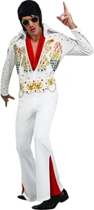 Aloha Deluxe Elvis White Jumpsuit Adult X-Large - Picture 1 of 6