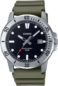 CASIO HERREN UHR SCHWARZES ZIFFERBLATT EDELSTAHLGEHÄUSE MTP-VD01-3EVUDF HARZ - Bild 1 von 2