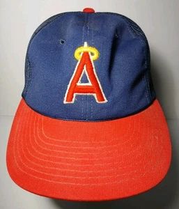 80s Vintage California Angels Sports Specialties Hat Cap Snapback Mens Blue Red - Picture 1 of 15