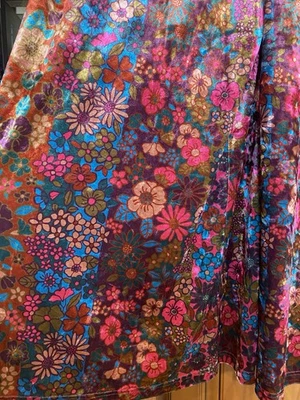 Natural Life talla Mono M Terciopelo Dakota Pierna Ancha Corbata Floral Boho Nuevo sin Etiquetas Foto 1 de 4