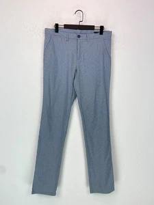Benetton Blue Houndstooth Trousers Slim Fit Button Zip EU48 - UK W38 - Bild 1 von 11
