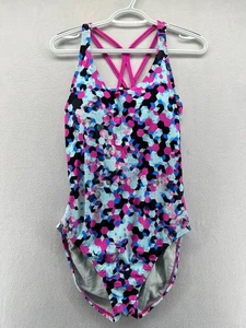 Traje de baño Speedo de una pieza rosa azul para mujer talla 14 prisma festival fucsia - Imagen 1 de 10