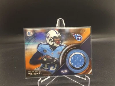 Kendall Wright 2015 Bowman Orange Relic BR-KW 25/25 Bookend Baylor Titans - Image 1 of 2