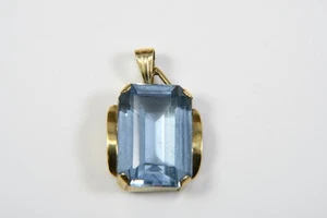 N87H14- Gold 585 14kt Anhänger mit Topas ca. 12ct. - Picture 1 of 12