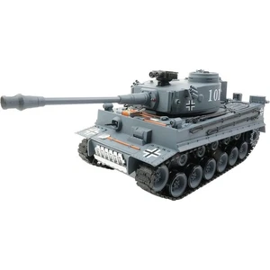 Carro armato RC TIGER I grigio scala 1:18 con funzione di tiro, fumo, suono, luce RTR - Foto 1 di 5