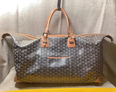 Bolso de viaje BOEING 55 GOYARDINE de lona y piel de becerro negro y tostado GOYARDINE Foto 1 de 4