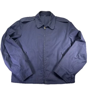 VTG Blauer Ceiling Zero US Coast Guard Jacket Navy Blue Mens S Scovill Zip 80s - Picture 1 of 15
