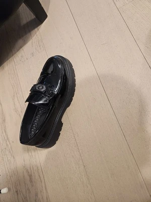 Prada Black Brushed Leather Loafers - Image 1 of 4