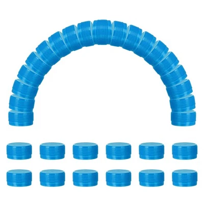 50 peças tampas de garrafa de plástico, tampa de parafuso de garrafa de água 1,2" superior, azul celeste - Imagem 1 de 4