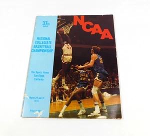 1975 NCAA Basketball Final Four Program UCLA John Wooden Last Games - Picture 1 of 2