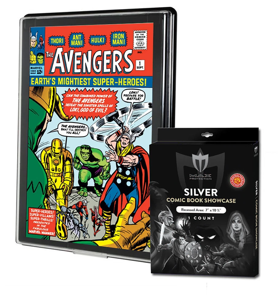 MAX PROTECTION 1 Max Pro UV Silver Comic Book Premium Showcases Wall Mountable Display Frame