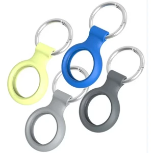 Llavero Apple AirTag soporte de bucle de silicona estilo mosquetón equipaje Reino Unido - Imagen 1 de 7