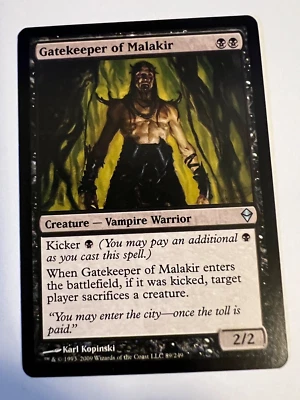 MTG Magic The Gathering Zendikar Gatekeeper of Malakir Uncommon LP - Image 1 of 2