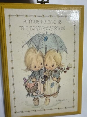 Tarjetas de sello Springbok de colección placa de pared de madera verdadero amigo mejor posesión Foto 1 de 4