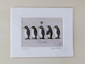 #SMILE | Be Yourself Penguins | Kathy Middlebrook wall art print drawing  - Picture 1 of 3