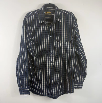 Bisley men's black check long sleeved brushed cotton button up shirt Size L - Image 1 of 4