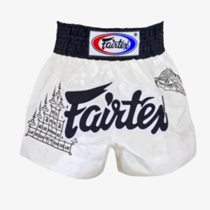 Fairtex Shorts Thai Muay Fight Tiger Boxing Mma Kick Satin Kickboxing White - Picture 1 of 2