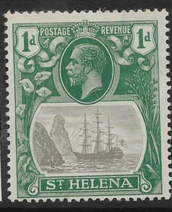 ST.HELENA SG98c 1922 1d GREY & GREEN CLEFT ROCK VAR MTD MINT - Picture 1 of 1