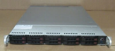Supermicro CSE-116 Xeon 4-Core E5-2623v3 3Ghz 32GB 10x 2.5"  RAID 1U Server - Image 1 of 4