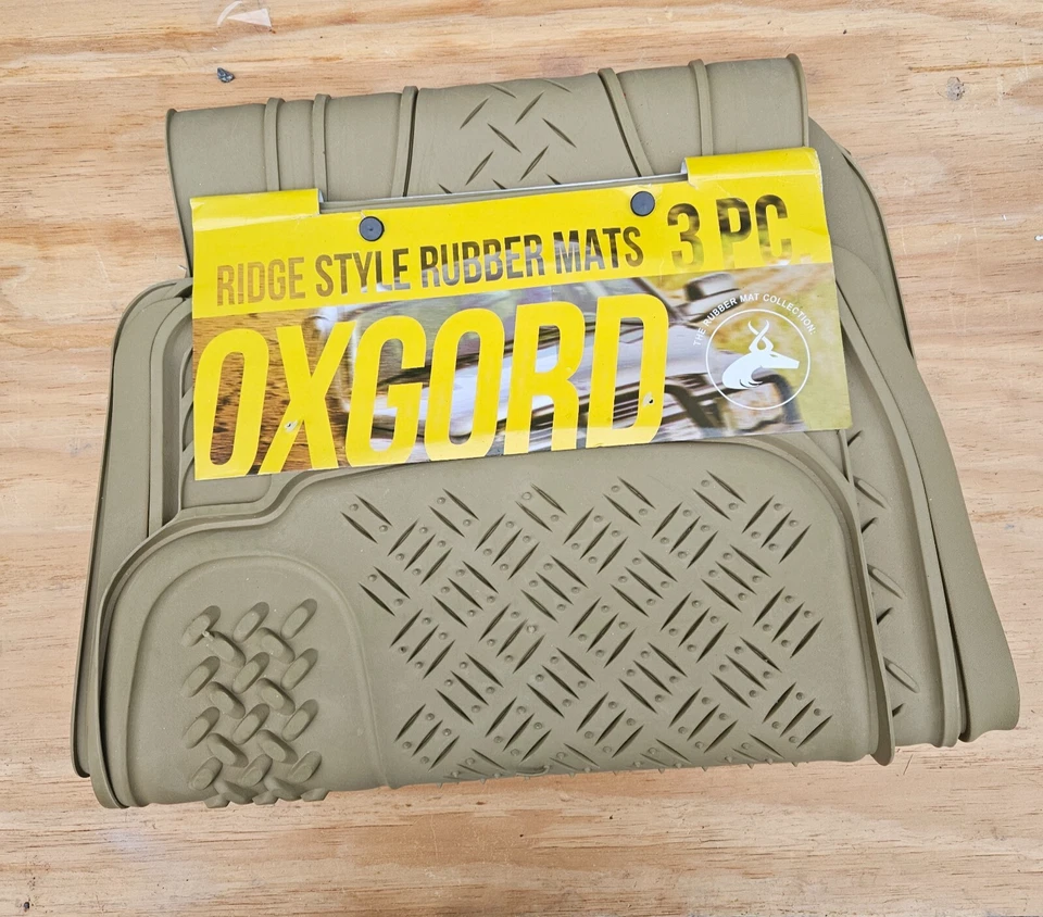 Резиновые напольные коврики OxGord Vehicle Ridge Style BeigeI Motoe детали салона подарок - Изображение 1 из 3